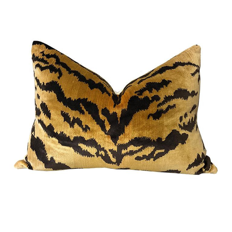 Animal Print le Tiger Lumbar Pillow with Down Fill Custom Variations Available | 1stDibs