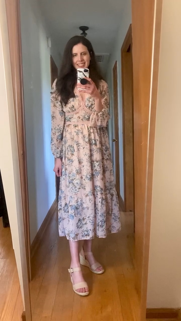 Easter floral long sleeve dress 🌸 lots of other long sleeve dress options linked. This Amazon dress fits tts wearing a small and 5’6 for reference 

Easter dress
Floral dress
Spring dress 
Family photos
Spring family photos 
Dress era
Long sleeve dress
Statement dress
Pretty dress 
Twin sisters 
Twin bloggers



#LTKSpringSale #LTKVideo #LTKSeasonal