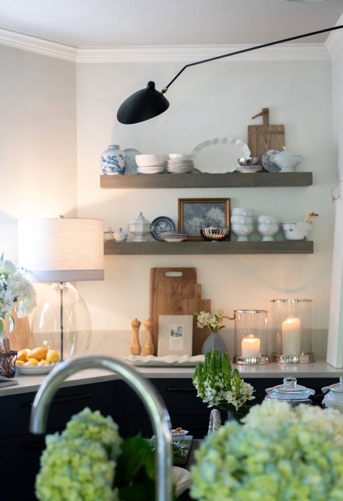 Now THIS is the kind of kitchen that makes you want to stay awhile. Lamps glowing, candles lit, and every corner feeling warm and intentional!!! These styles shelves are a total game changer!

#LTKHome #LTKSeasonal #LTKSaleAlert
