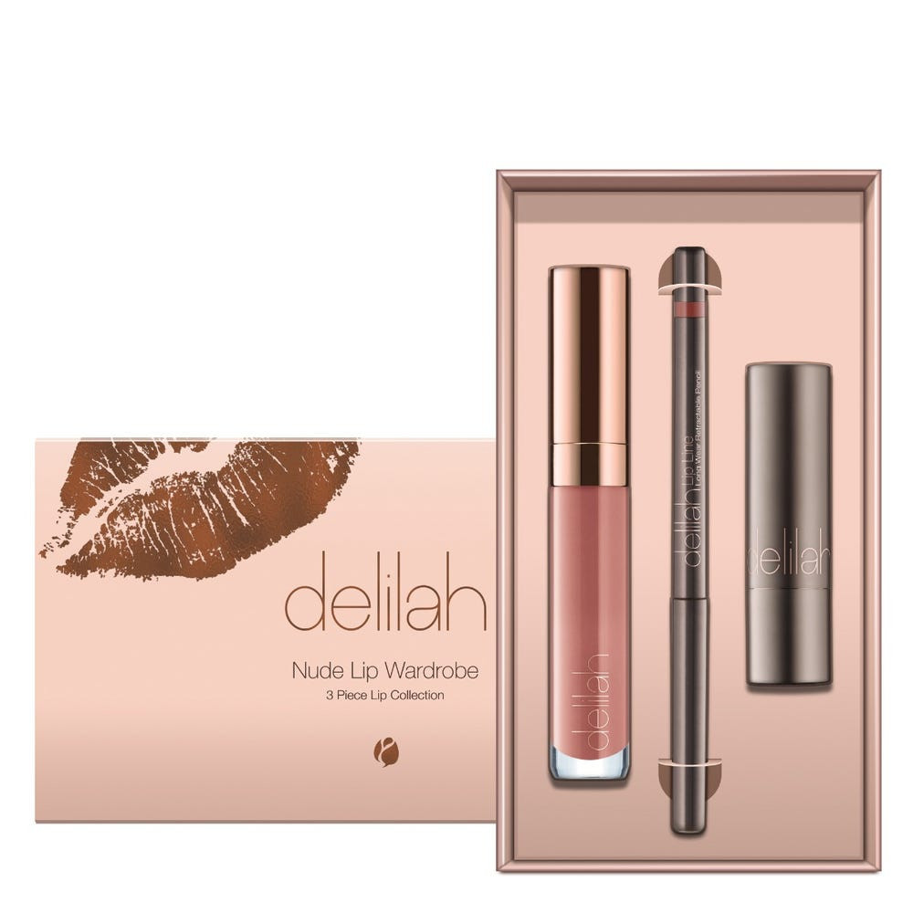 Delilah Nude Lip Wardrobe Set | Fortnum & Mason