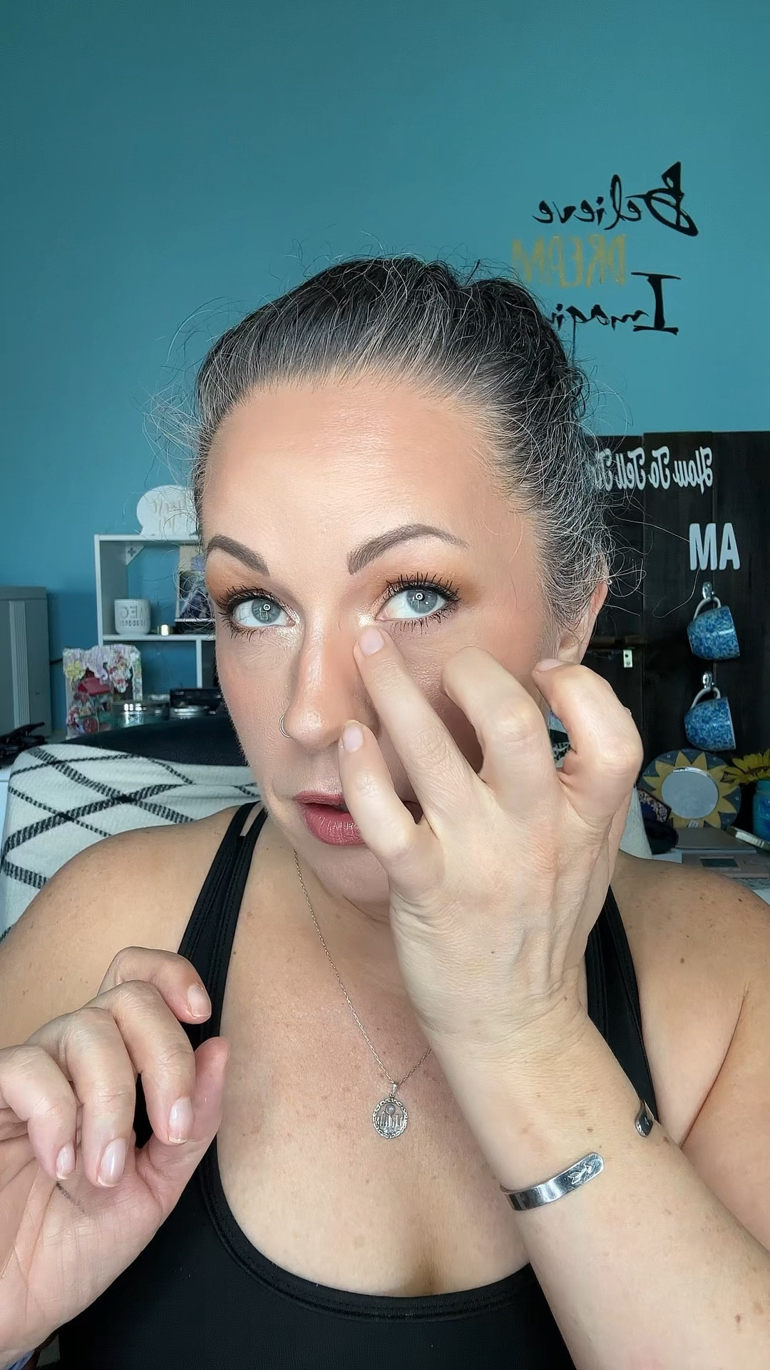 Always my favorite finishing touch. 
#innercornerhighlight #highlighter #makeupover40 #over40beauty 

#LTKover40 #LTKbeauty