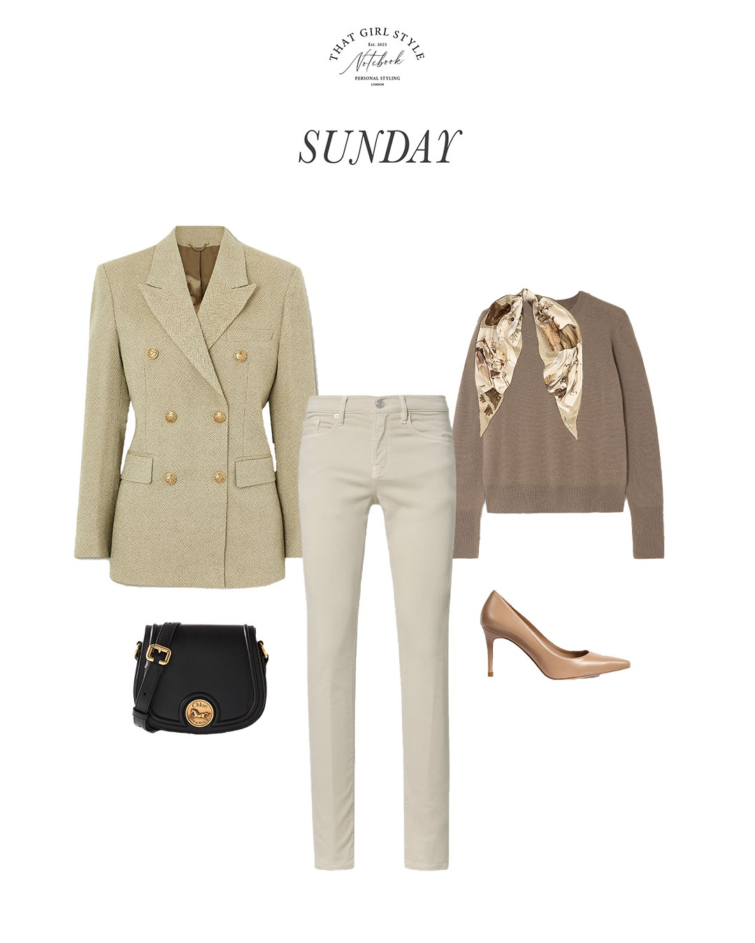 Look 98 | Blazer Golden Goose, Jeans Frame, Jumper Joseph, Bag Chloé, Heels LK Bennett, Scarf Ralph Lauren

#LTKwinter #LTKluxury #LTKstyletip