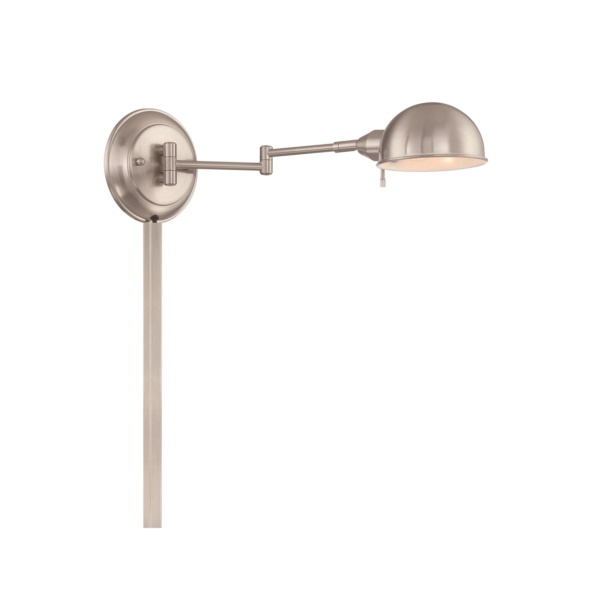 Lite Source Rizzo 1-light Swing-arm Wall Lamp - Silver | Bed Bath & Beyond