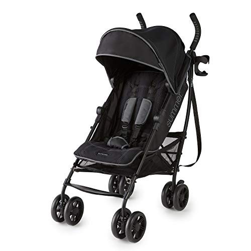 Summer Infant 3Dlite+ Convenience Stroller, Lightweight Umbrella Stroller with Oversized Canopy, Extra-Large Storage and Compact Fold, Black | Amazon (US)