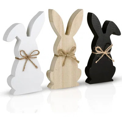 Easter Decorations For The Home, 3 Pcs Easter Bunny Wooden Table Centerpiece Signs Easter Decor Rustic Tiered Tray Decor Farmhouse Decor For Easter Gi | Wayfair North America