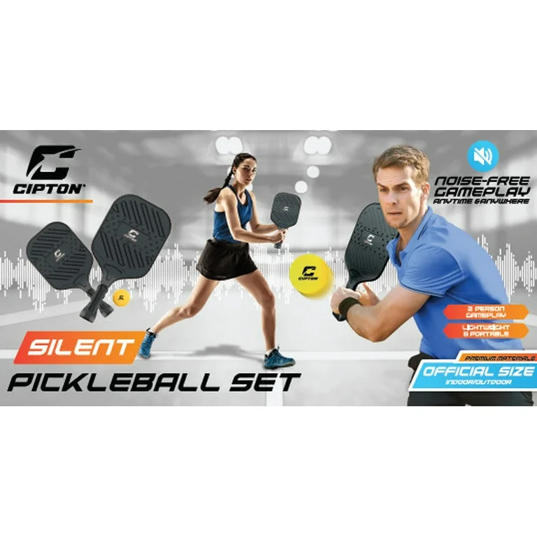 Cipton Silent Pickleball Set Lightweight Portable 2 Player Official Size | Walmart (US)