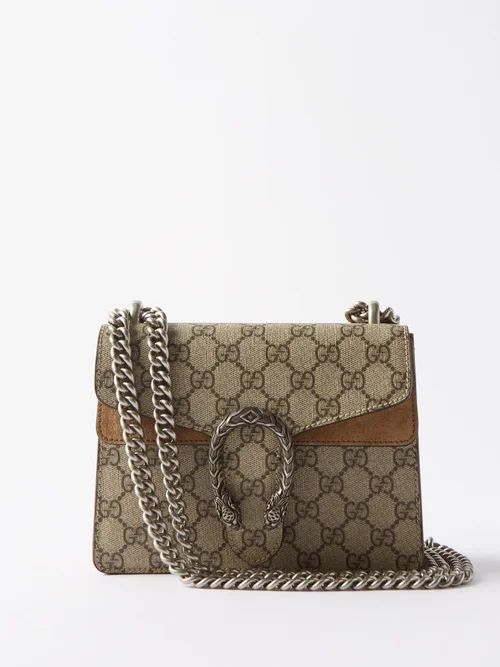 Gucci - Dionysus Mini Gg Supreme Canvas Shoulder Bag - Womens - Grey Multi | Matches (US)