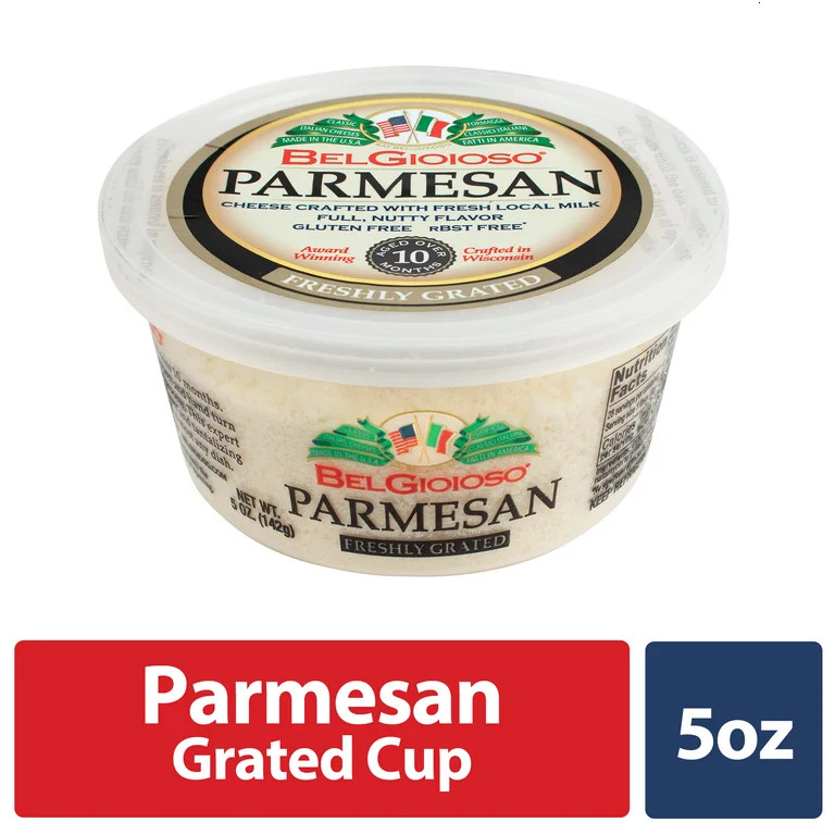 BelGioioso Freshly Grated Parmesan Cheese, Refrigerated 5 oz Plastic Cup | Walmart (US)