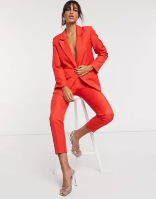 ASOS DESIGN shrunken dad suit in red | ASOS (Global)