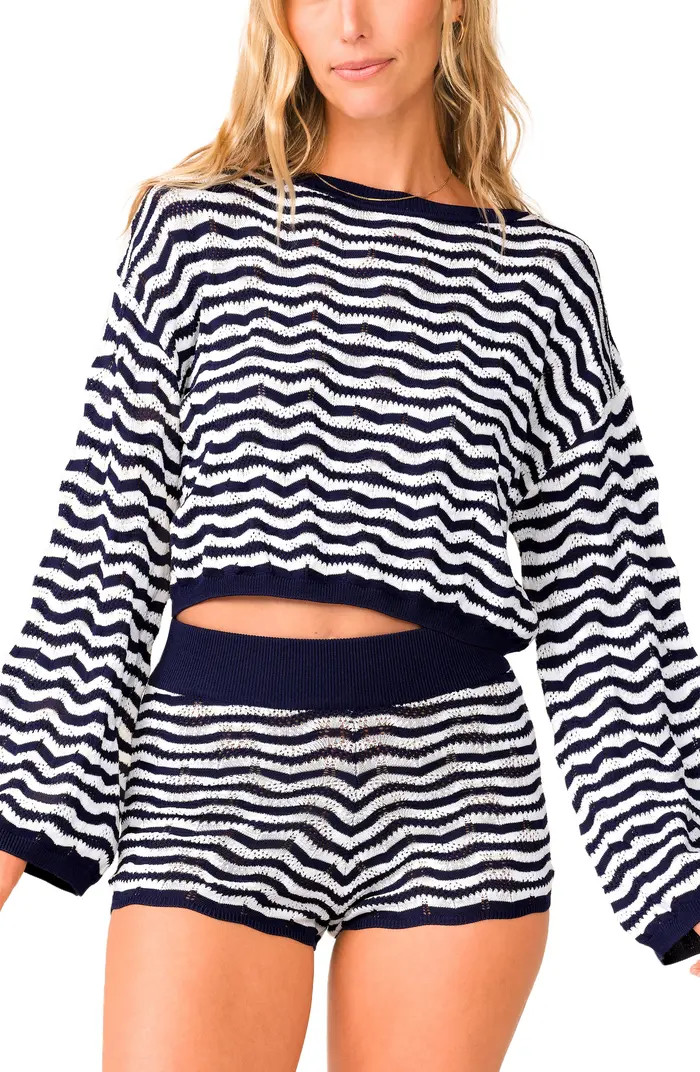 PQ SWIM Palmer Crop Cover-Up Sweater | Nordstrom | Nordstrom