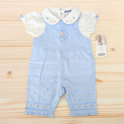 Baby Girl Clothes NEW Vintage Carter's 3 Months Sweet Daisy Blue Overalls Outfit  | eBay | eBay US