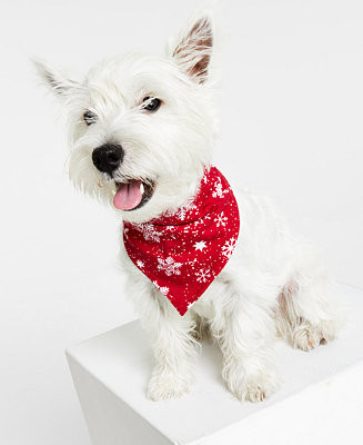 Matching Pet Merry Snowflake Bandana, Created for Macy's | Macys (US)