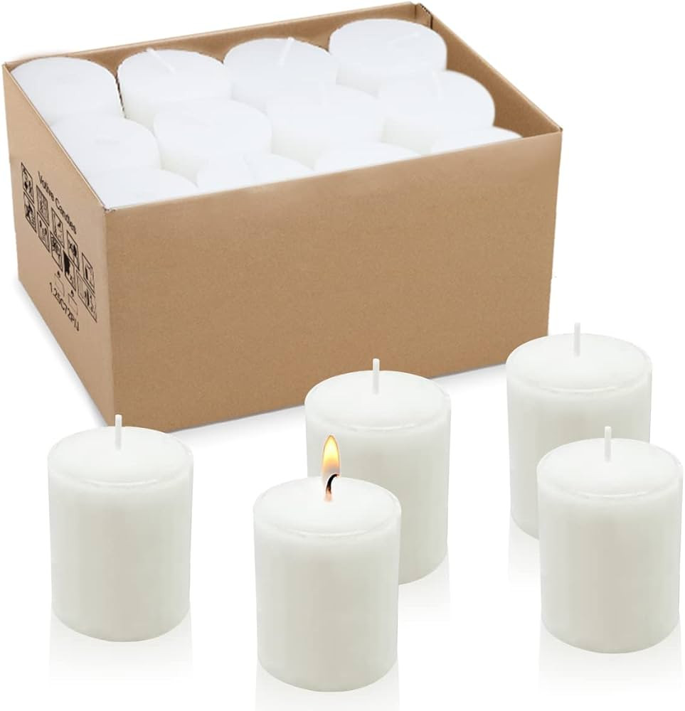 Mi Ka YIa 12 Hours White Votive Candles for Weddings Parties Spa Birthdays and Baby Shower,Set of... | Amazon (US)