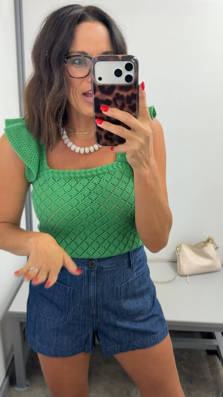 Walmart has the cutest little tops right now 💚 This crochet tank is such a fun pop of color and I love the ruffle straps! So cute with jeans now and shorts for warmer days. Wearing XS.

#WalmartFashion #WalmartFinds #WalmartStyle #AffordableFashion #LTKFinds