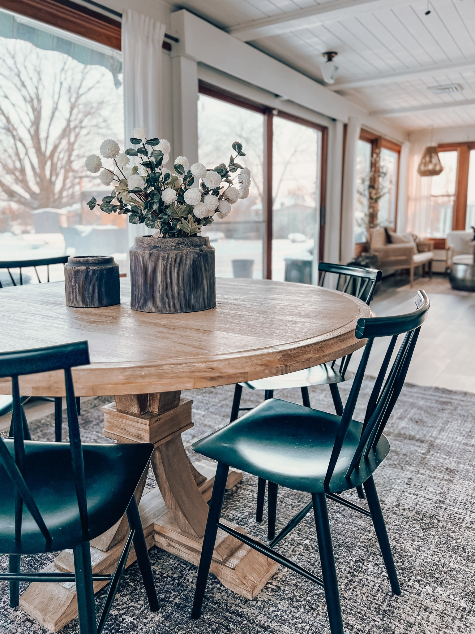 Adding winter stems in our sunroom keeps this space bright and beautiful! 

#LTKhome #LTKfindsunder50