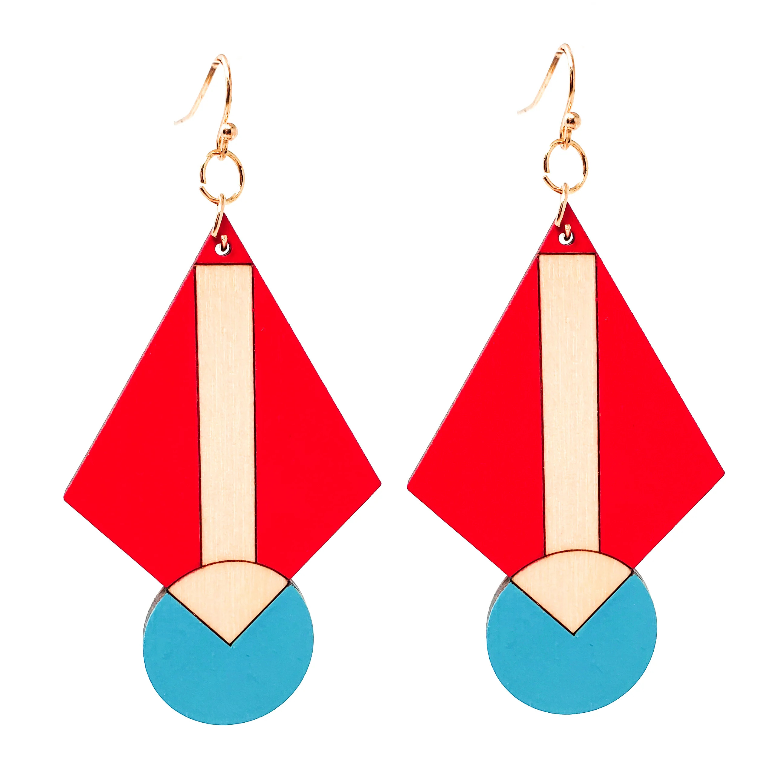 Primary Art Deco Earrings | Le Chic Miami