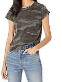 Splendid Women's Crewneck Short Sleeve Tee T-Shirt, Vintage Olive Brown, L | Amazon (US)