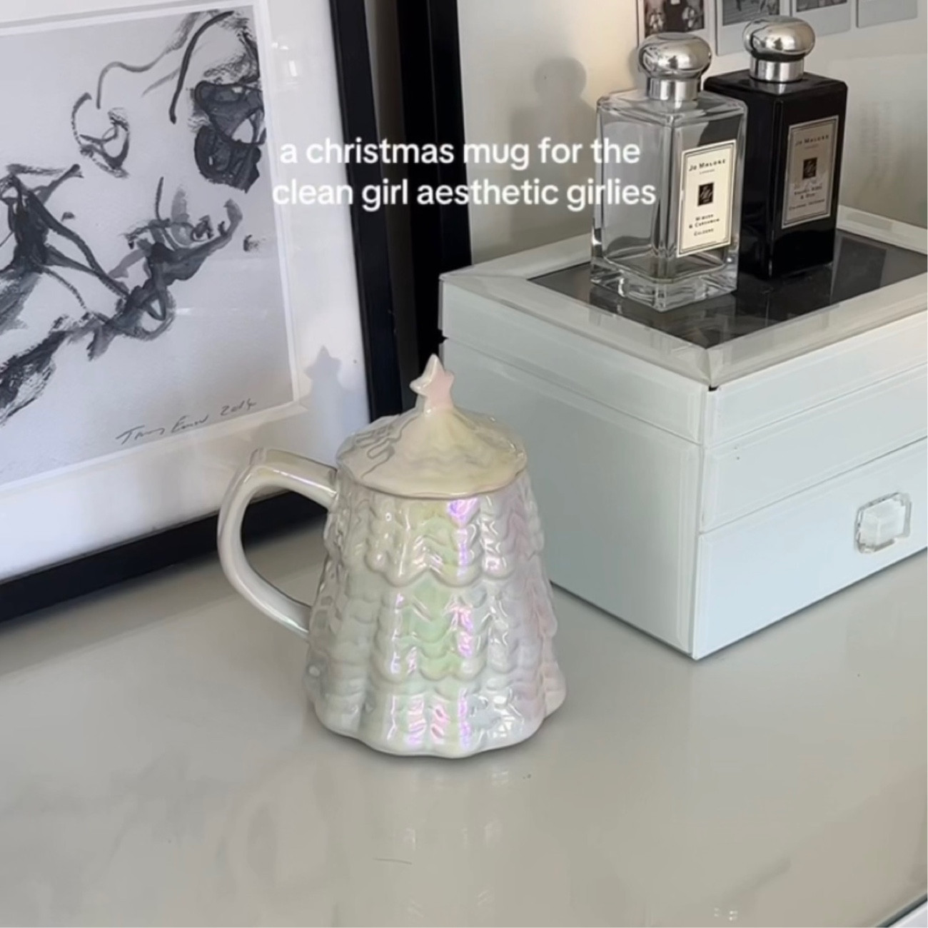 iridescent christmas tree mug with lid perfect for stocking, secret santa present and christmas gifting 

#LTKhome #LTKHoliday #LTKGiftGuide