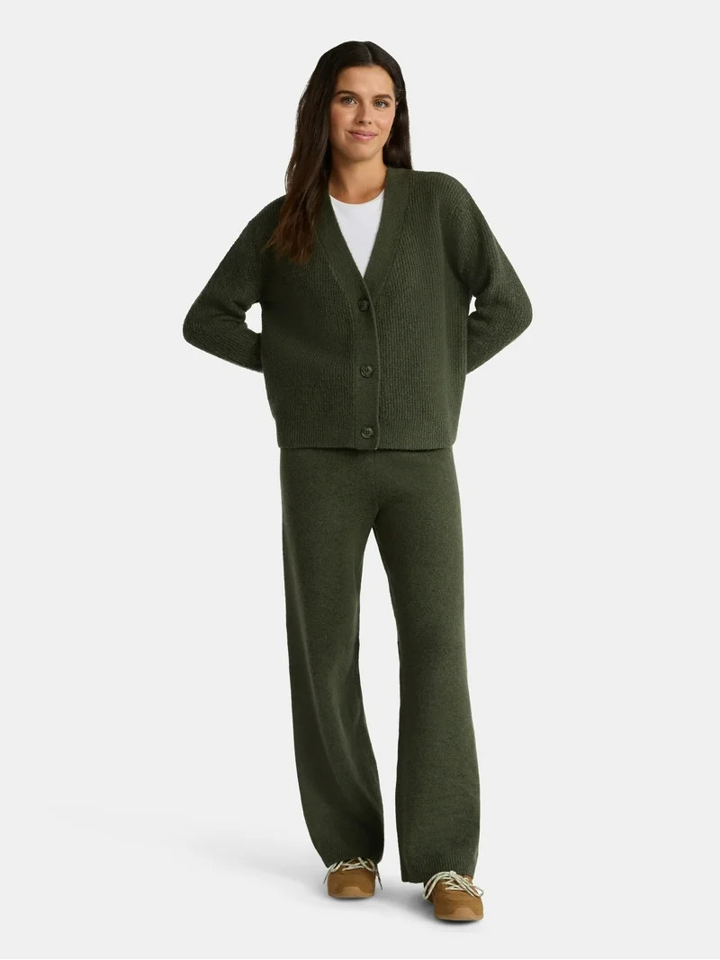 Time and Tru Women’s Cardigan Sweater and Pants Set, 2-Piece, Sizes XS-XXXL | Walmart (US)