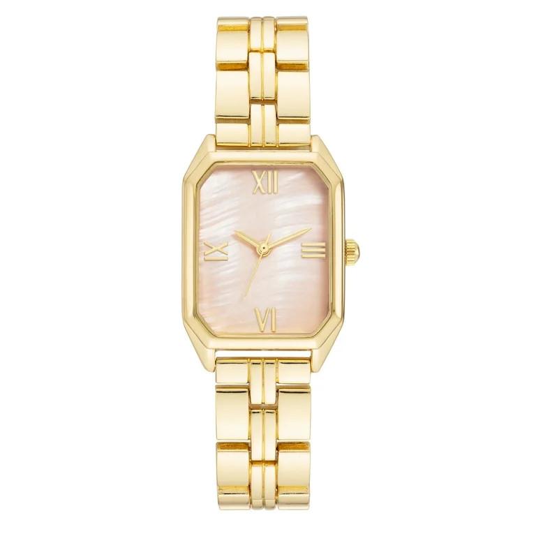 Time and Tru Gold Tone Metal Bracelet Ladies Watch - Walmart.com | Walmart (US)