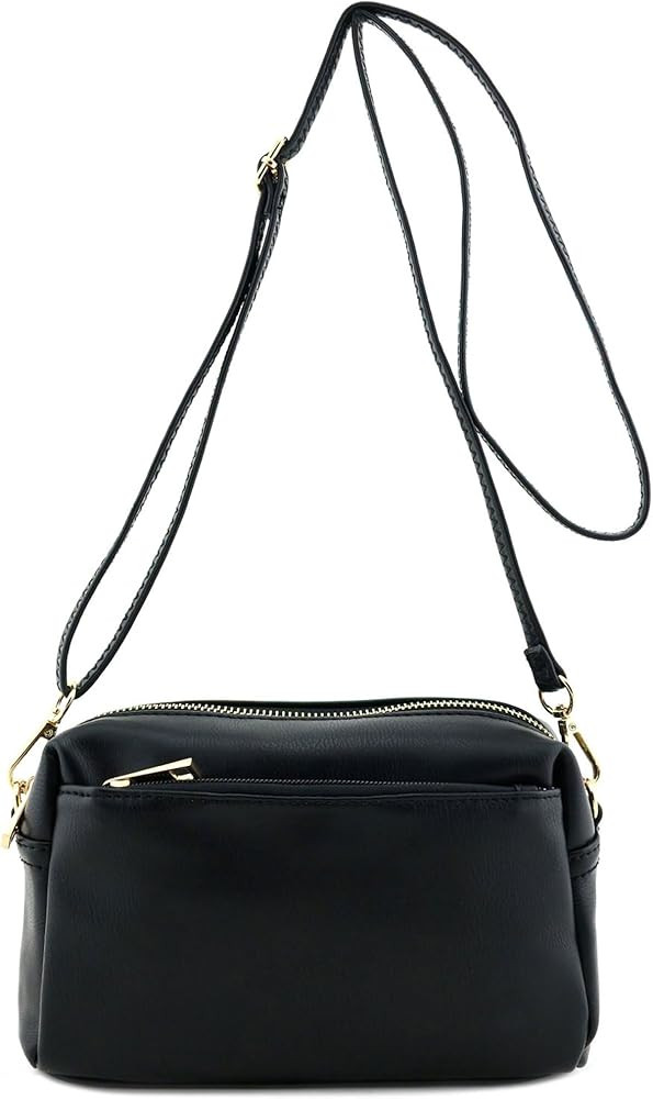 Triple Zip Small Crossbody Bag | Amazon (US)