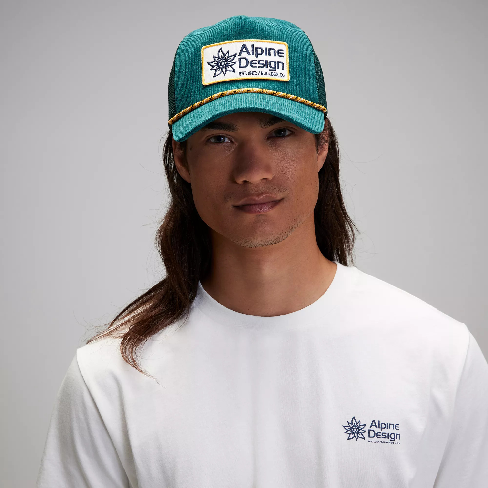 Alpine Design Men's Cord Cap Trucker Hat, No Size, Enchanted Green | Public Lands