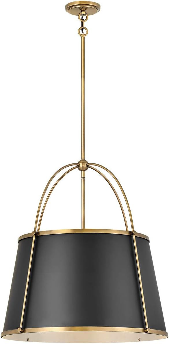 Hinkley Clarke Collection Four Light Pendant, Warm Brass/Black | Amazon (US)