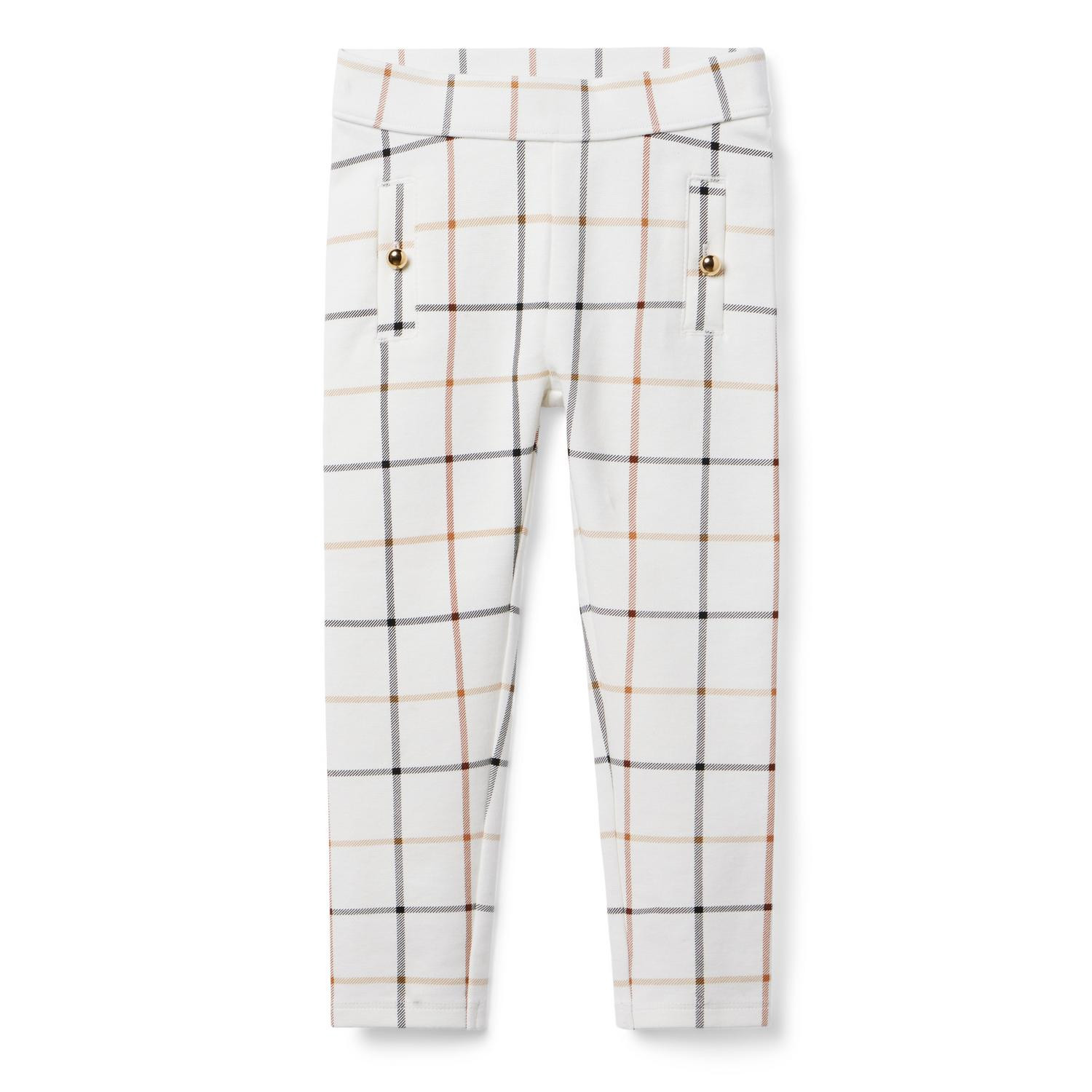 Plaid Button Ponte Pant | Janie and Jack