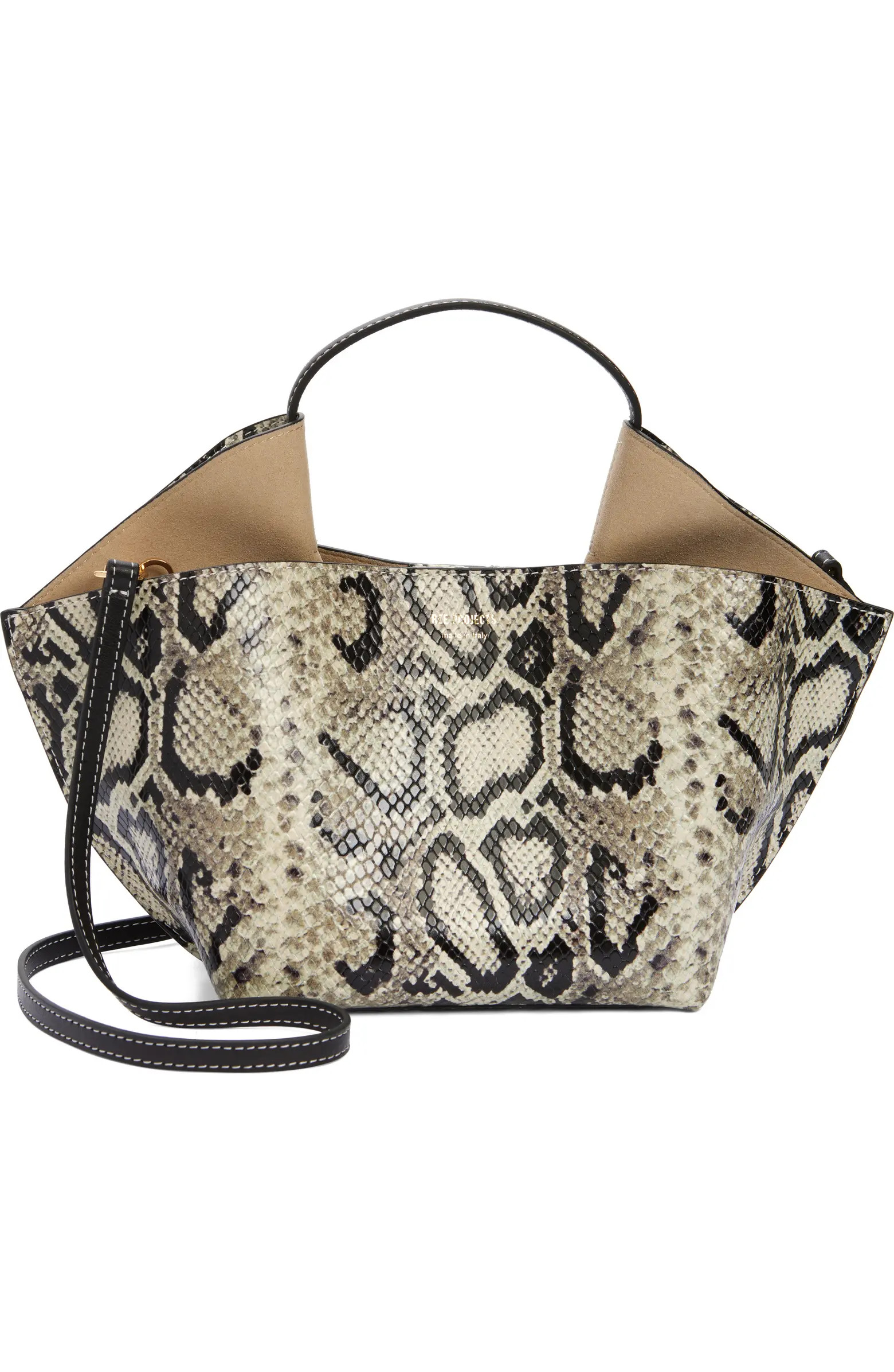 Mini Ann Snakeskin Embossed Leather Tote | Nordstrom