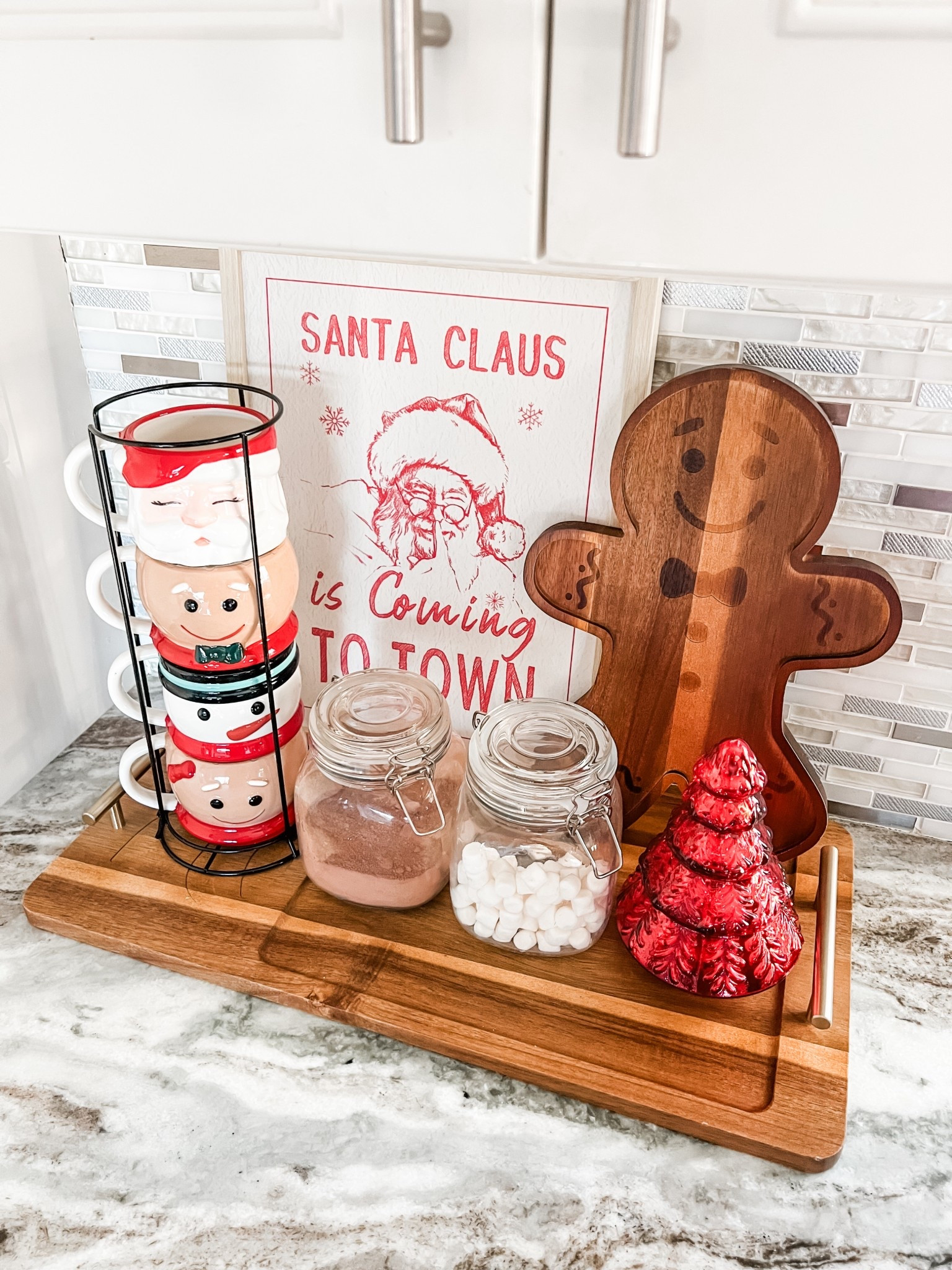 Walmart hot cocoa bar for the holidays! We set one up last year and the children loved it, they were very responsible 😉and made their own (small) cup almost daily! Our favorite dairy-free hot cocoa is Lake Champlain (I haven’t found dairy-free hot cocoa at Walmart). #walmarthome Christmas idea kitchen decor party

#LTKGiftGuide #LTKHome #LTKHoliday