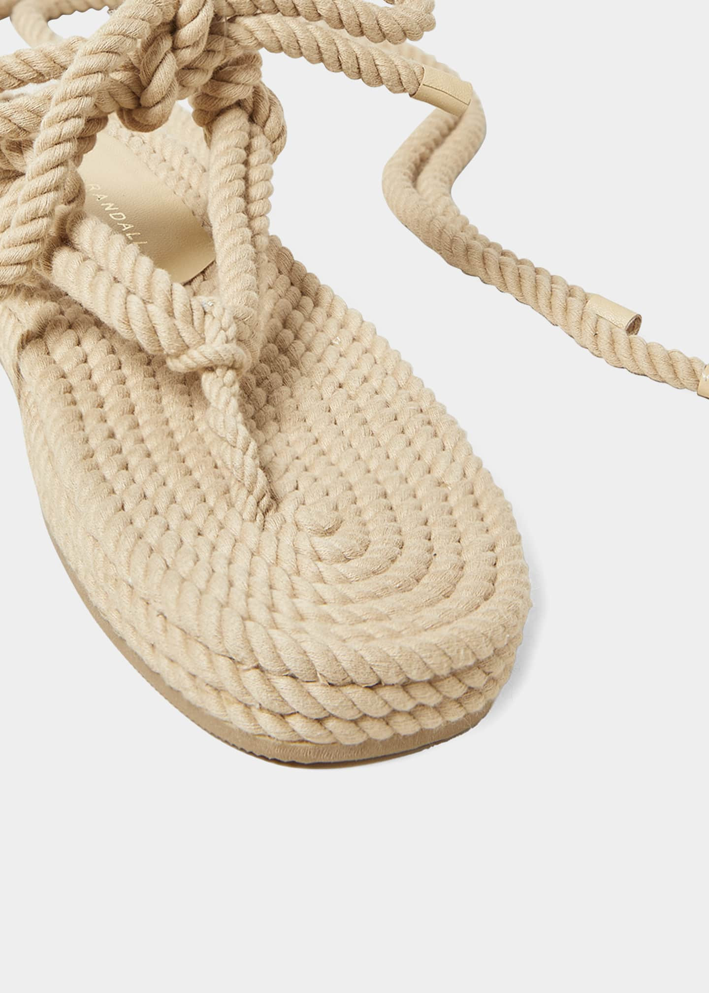 Loeffler Randall Moriah Rope Ankle-Tie Thong Sandals | Bergdorf Goodman