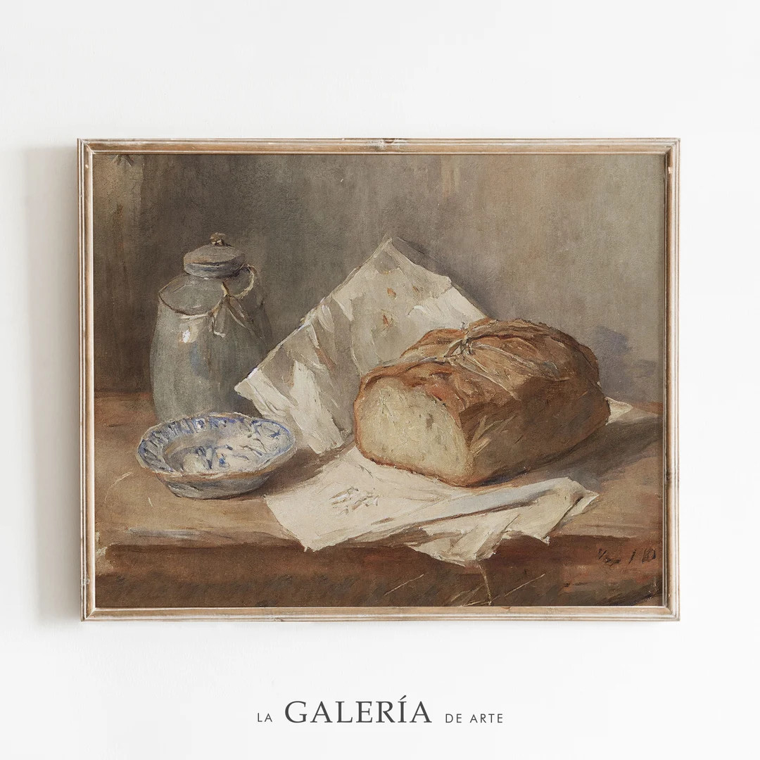Country Kitchen Wall Art Rustic Decor Bread Still Life - Etsy | Etsy (US)