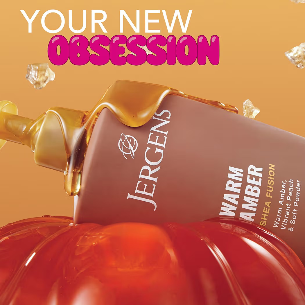 Jergens Shea Fusion Warm Amber Body Lotion, Moisturizer with Shea Butter & Vitamin E, 14 Fl Oz | Amazon (US)