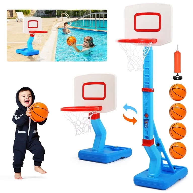 JoyStone 2 in 1 Kids Basketball Hoop, Toddler Basketball Hoop Indoor Mini Adjustable Poolside Bas... | Walmart (US)
