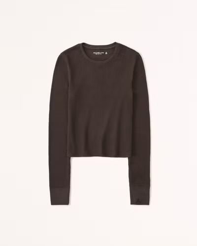 Essential Long-Sleeve Waffle Top | Abercrombie & Fitch (US)