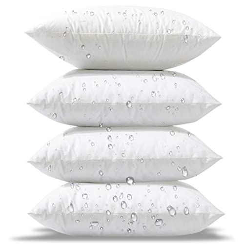 Phantoscope 18 x 18 Outdoor Pillow Inserts - Pack of 4 Outdoor Pillows Water Resistant Throw Pillow  | Amazon (US)