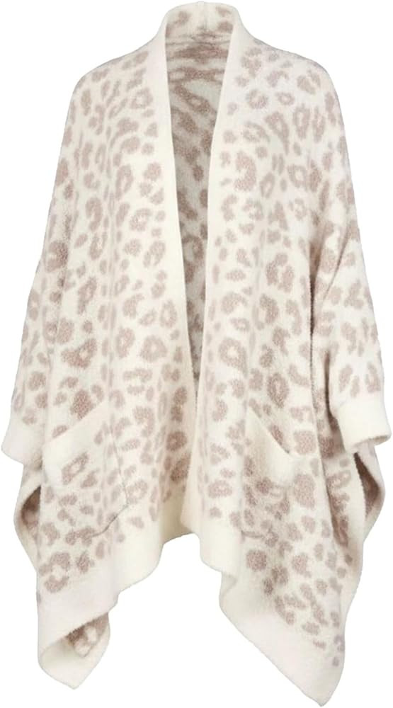 Wearable Blanket Sherpa Poncho Unique Office Work Warm Cozy Shawl TV Throw Blankets, Plush Cape W... | Amazon (US)