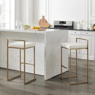Harlowe 2Pc Bar Stool Set - 19"d x 17.5"w x 34.25"h | Bed Bath & Beyond