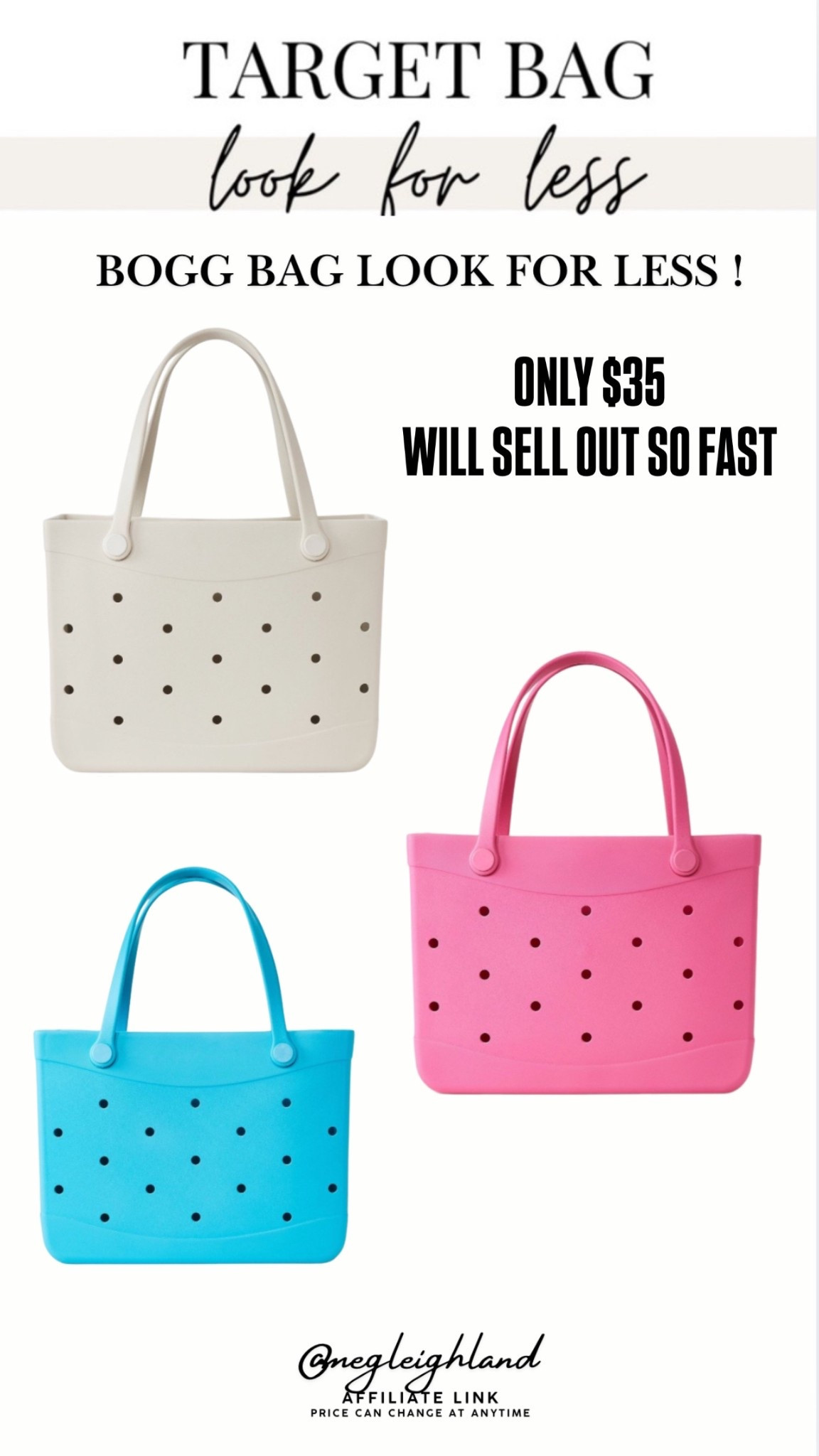 I love these EVA Tote Handbags they give off Bogg bag vibes - 



#target #targetmusthaves #handbags #totebags #totes #summerbag #springbag #boggbag #springstyle #targetmoms #purse #bags

#LTKFindsUnder50 #LTKSaleAlert #LTKSpringSale
