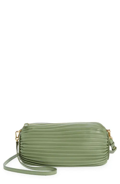 Loewe Pleated Leather Bracelet Pouch in Rosemary at Nordstrom | Nordstrom