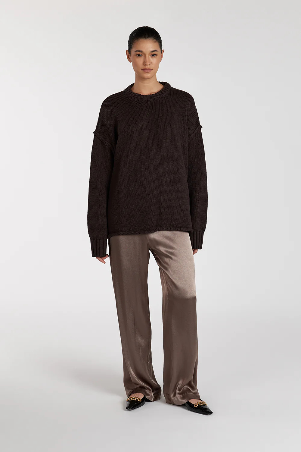 EVE LATTE SATIN PANT | DISSH