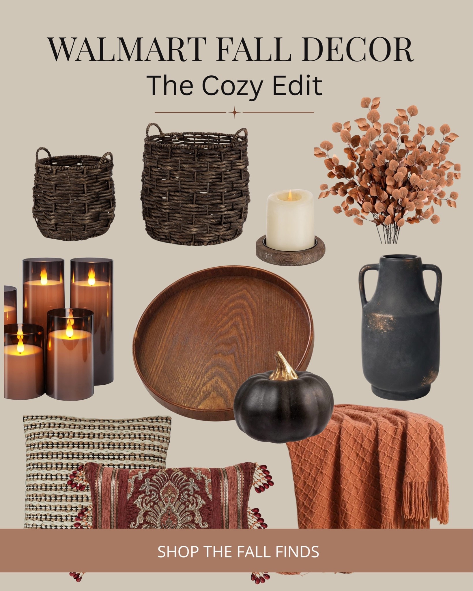 If you’re already dreaming about cozy season, Walmart has some surprisingly beautiful fall decor this year. I rounded up warm wood tones, rich textures, cozy throws, candles, and timeless pieces that create an elevated fall look without the designer price tag. Shop the full Cozy Edit below before the best finds are gone. 🤎🍂

#LTKSeasonal #LTKHome #LTKmomlife