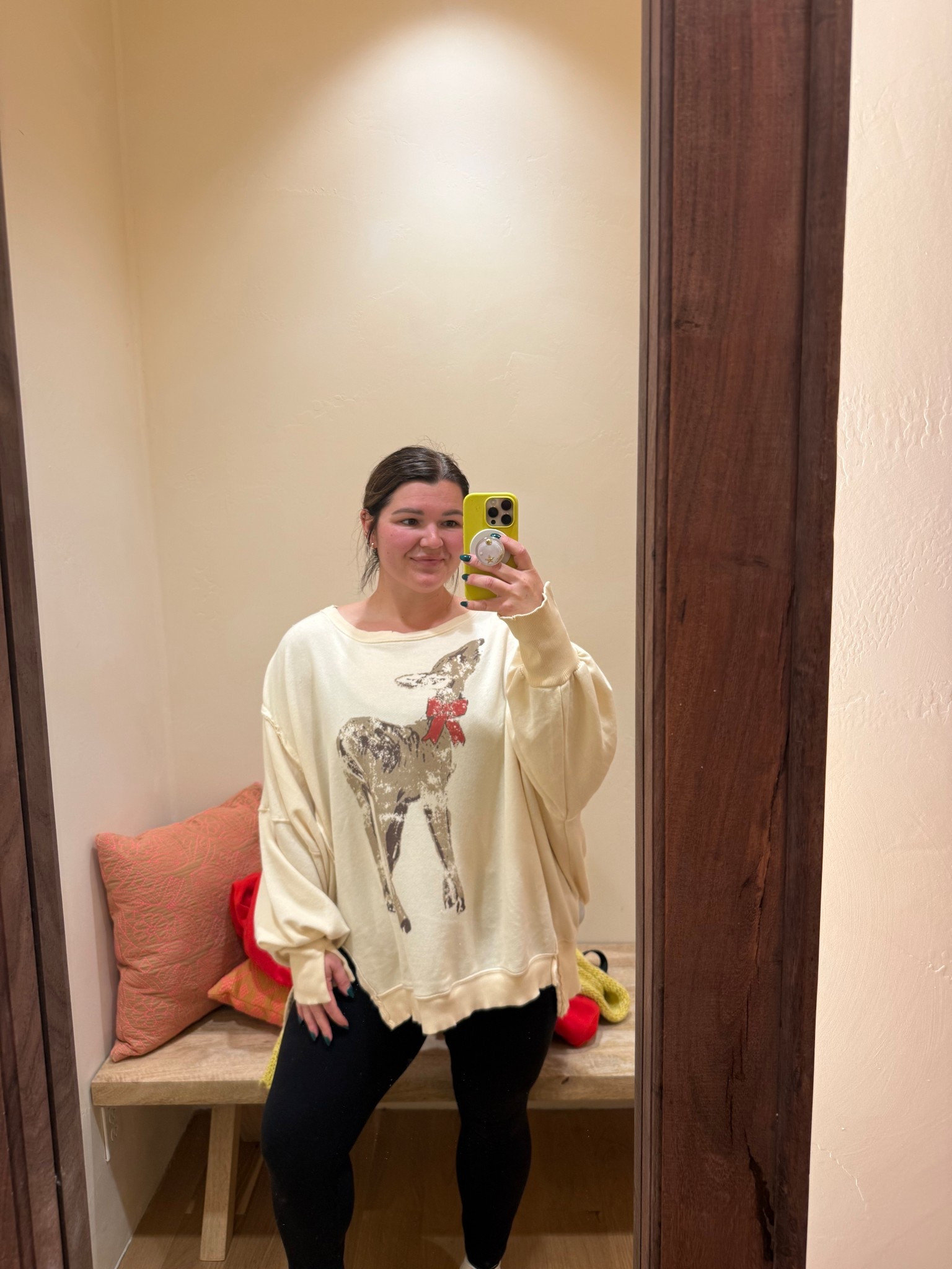 My favorite crew sweatshirt in a cute graphic for the season. I’m wearing size large! This with leggings is the perfect mom fit  

#LTKHoliday #LTKMidsize #LTKmomlife