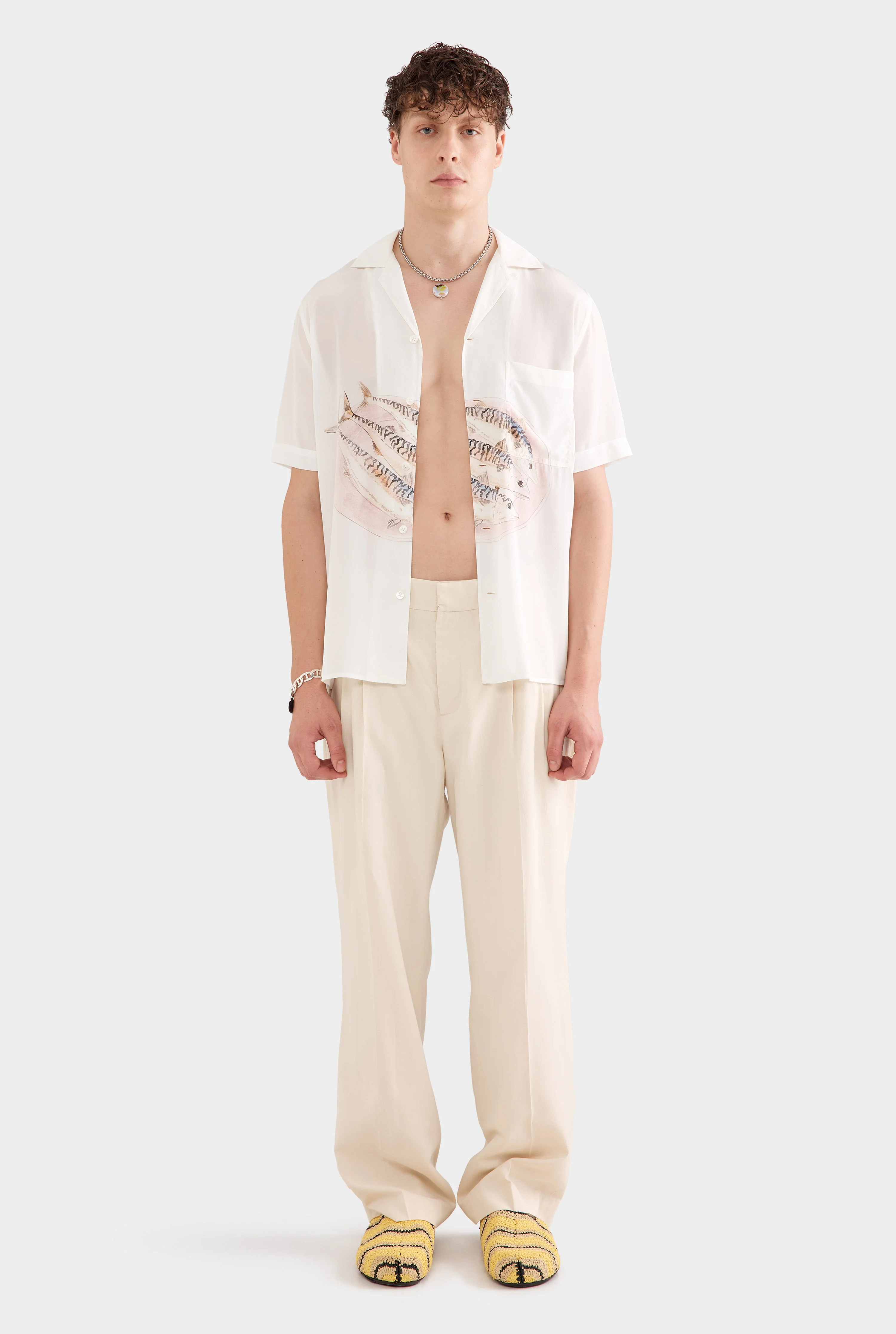 Short Sleeve Silk Camp Collar | Venroy AU
