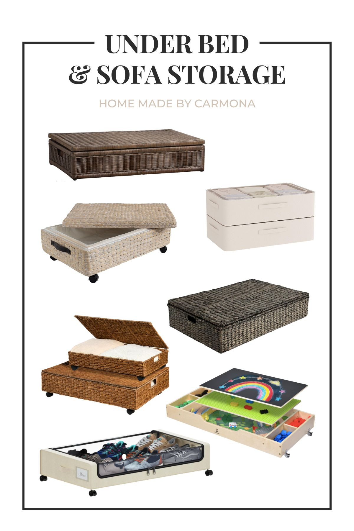 Underbed storage bins for your room, or for the kids | Organize toys, sheets, shoes, or anything else in bins under the bed 

 #LTKHome