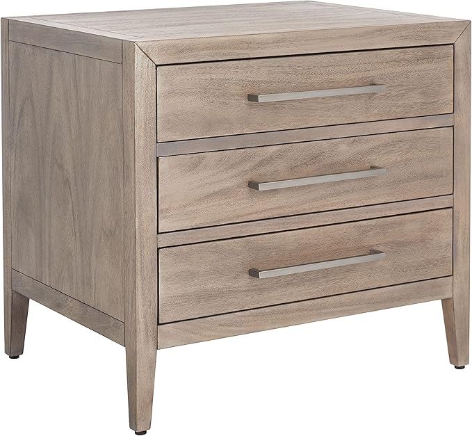 SAFAVIEH Light Brown (Fully Assembled) Couture Home Collection Ariella 3-Drawer Wood Nightstand | Amazon (US)