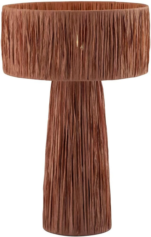 TOV Furniture Shelby Rafia Brick Table Lamp | Amazon (US)