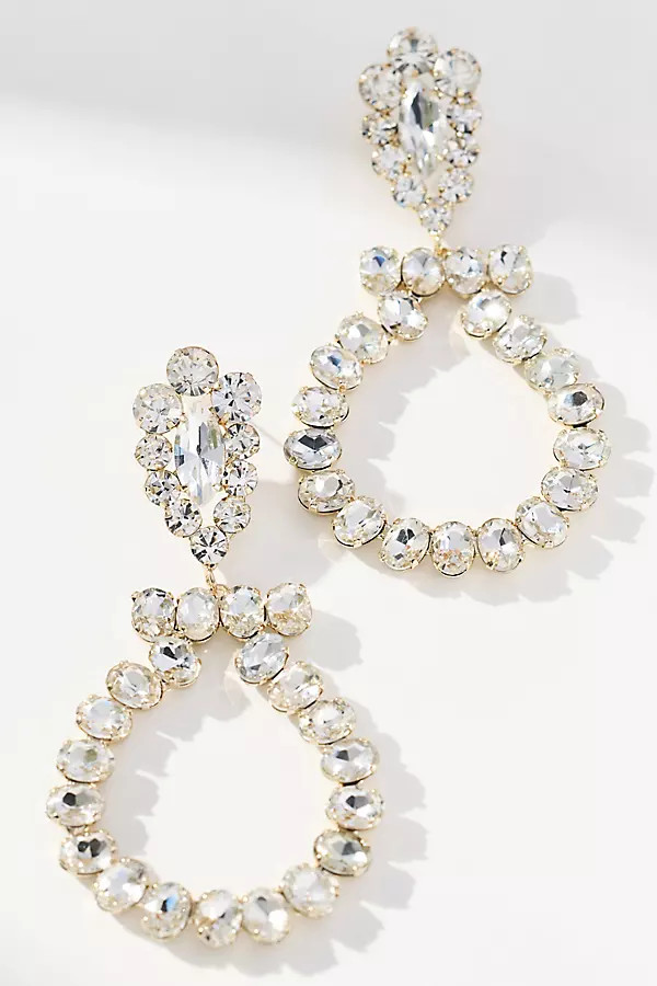 Circular Crystal Drop Earrings | Anthropologie (US)