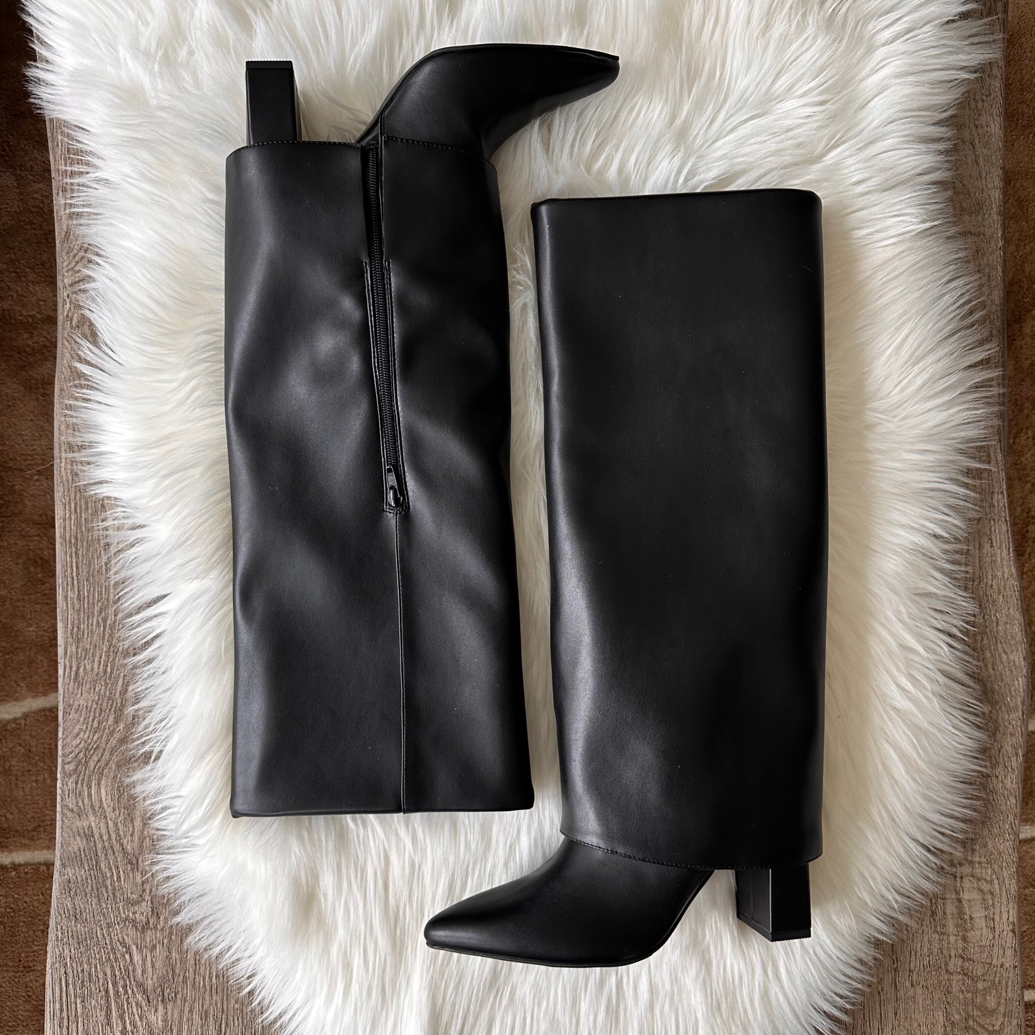 Scoop Women's Faux Leather Tall Cuff Boots
