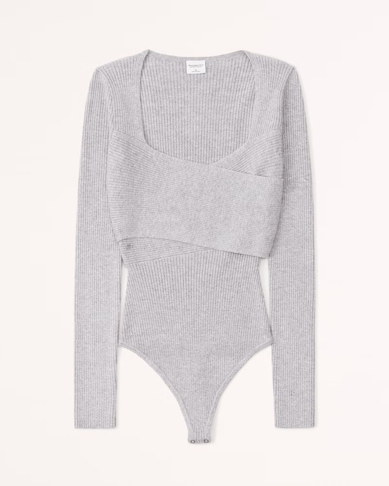 LuxeLoft Wrap Sweater Bodysuit | Abercrombie & Fitch (US)